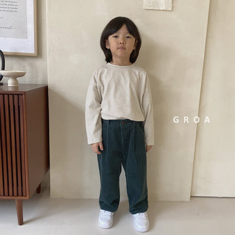 Groa - Korean Children Fashion - #kidsshorts - Daily Stripes Tee - 5