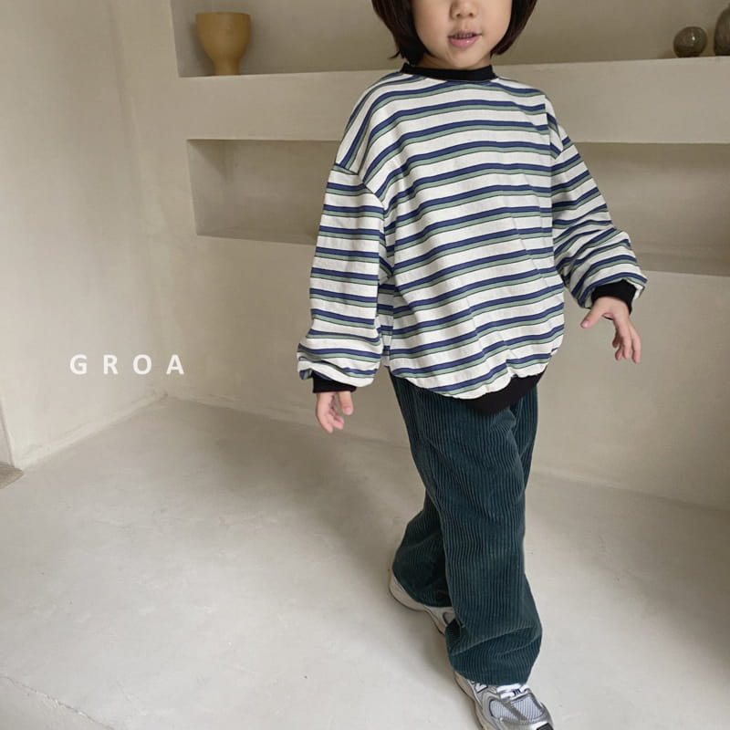 Groa - Korean Children Fashion - #kidsshorts - Stripes Sweatshirt - 3