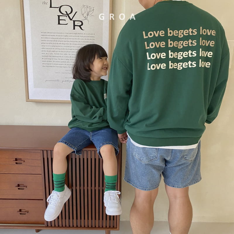 Groa - Korean Children Fashion - #kidsstore - Dad Love Sweatshirt - 8