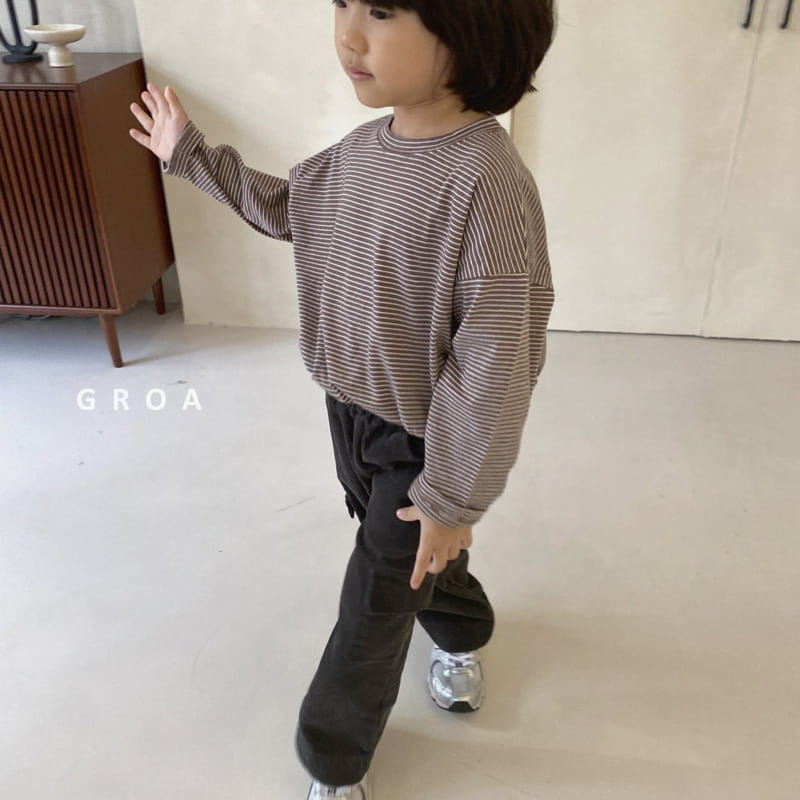 Groa - Korean Children Fashion - #kidzfashiontrend - Daily Stripes Tee - 7