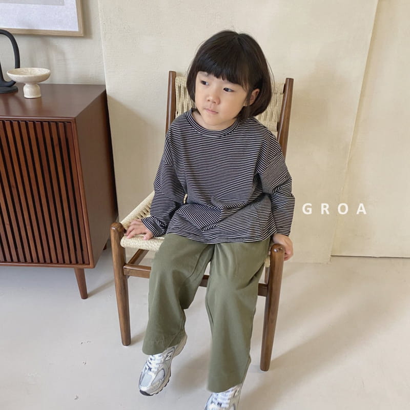 Groa - Korean Children Fashion - #littlefashionista - Daily Stripes Tee - 9