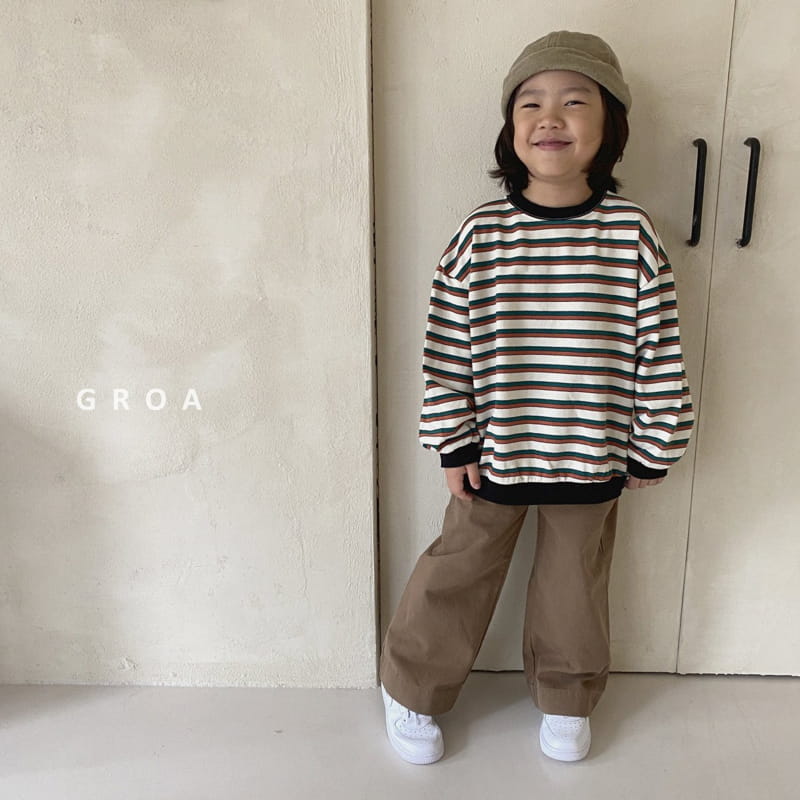 Groa - Korean Children Fashion - #prettylittlegirls - Stripes Sweatshirt - 10