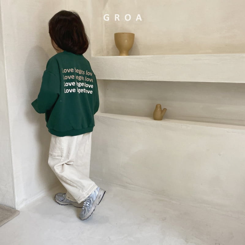 Groa - Korean Children Fashion - #todddlerfashion - Love Family Sweatshirt