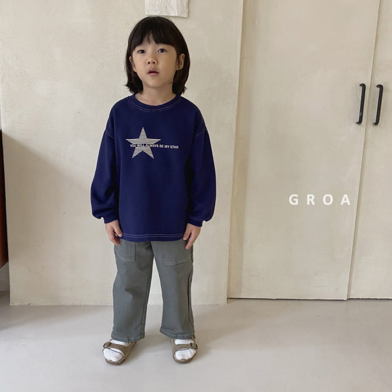 Groa - Korean Children Fashion - #toddlerclothing - Star Stitch Tee - 9