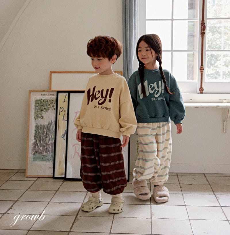 Grow B - Korean Children Fashion - #childofig - Hey Sweatshirt - 4