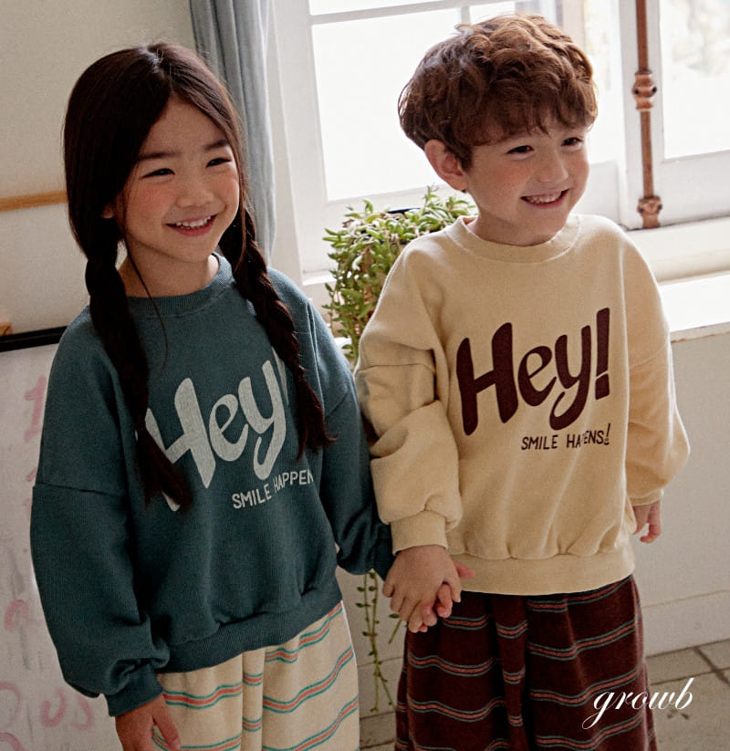 Grow B - Korean Children Fashion - #discoveringself - Hey Sweatshirt - 7