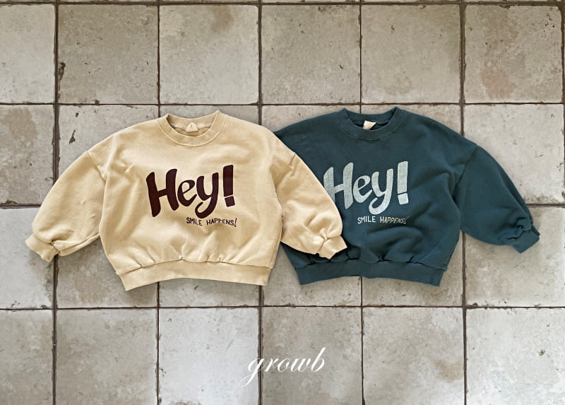 Grow B - Korean Children Fashion - #minifashionista - Hey Sweatshirt