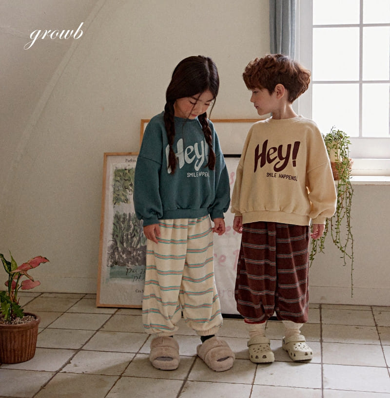 Grow B - Korean Children Fashion - #prettylittlegirls - Hey Sweatshirt - 2