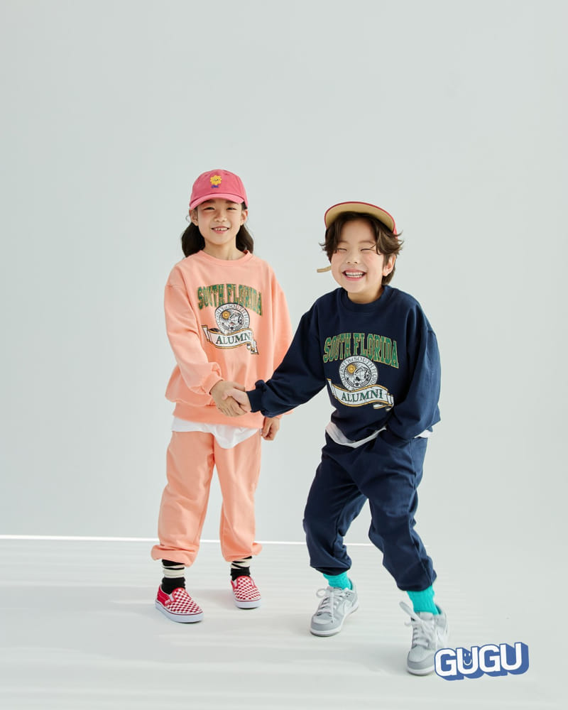 Gugu Kids - Korean Children Fashion - #discoveringself - South Florida Top Bottom Set - 3