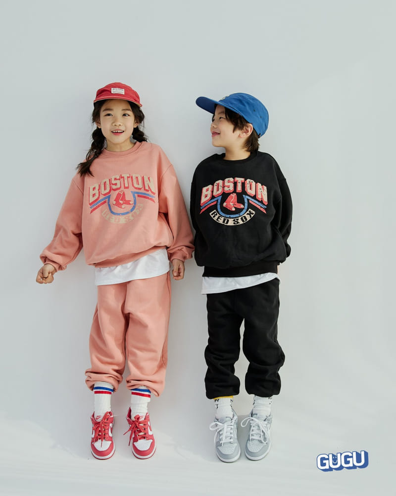 Gugu Kids - Korean Children Fashion - #discoveringself - Boston Top Bottom Set - 2