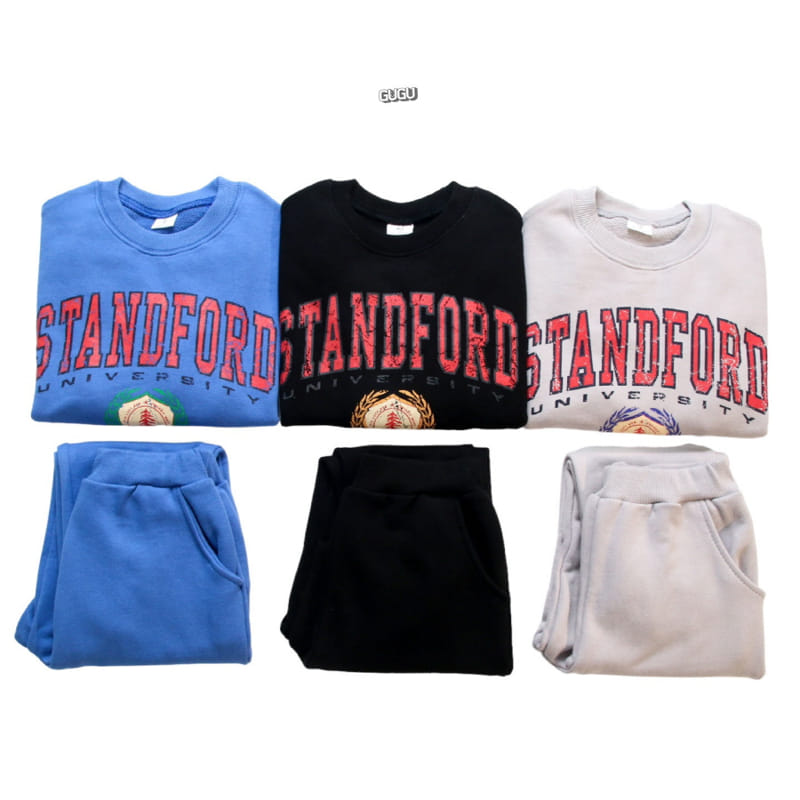 Gugu Kids - Korean Children Fashion - #discoveringself - Standford Top Bottom Set - 5