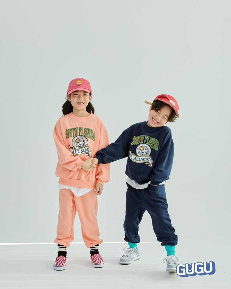 Gugu Kids - Korean Children Fashion - #discoveringself - South Florida Top Bottom Set - 4