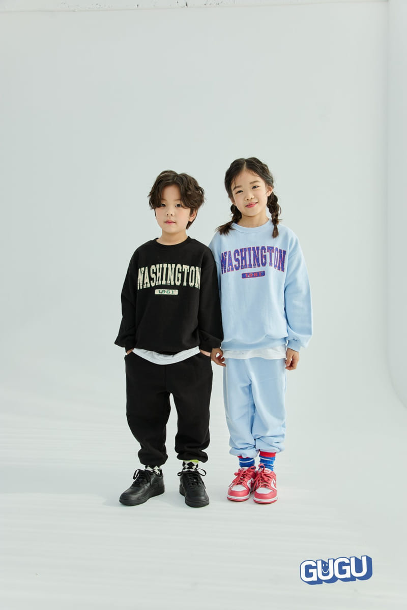 Gugu Kids - Korean Children Fashion - #kidsshorts - Washington Top Bottom Set - 2