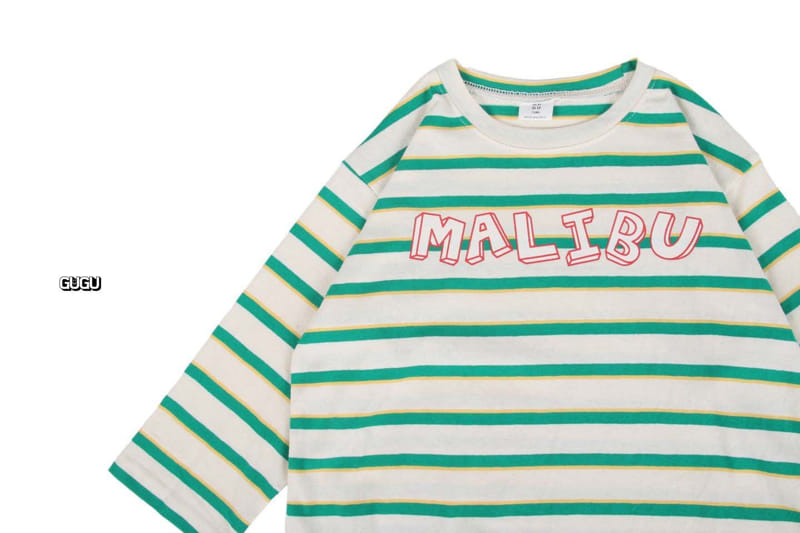 Gugu Kids - Korean Children Fashion - #stylishchildhood - Malibu Stripes Tee - 8