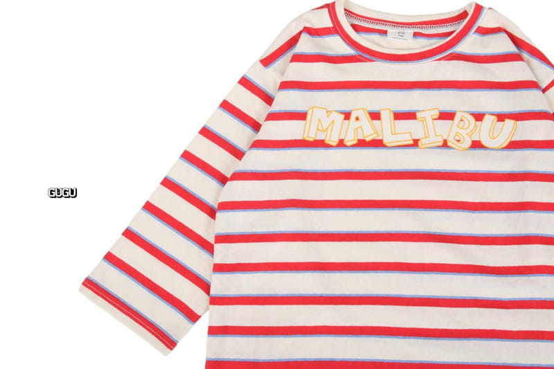 Gugu Kids - Korean Children Fashion - #toddlerclothing - Malibu Stripes Tee - 7