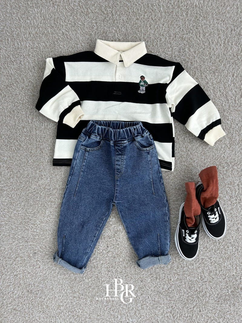 Haebaragi - Korean Children Fashion - #fashionkids - Slit Line Jeans - 9