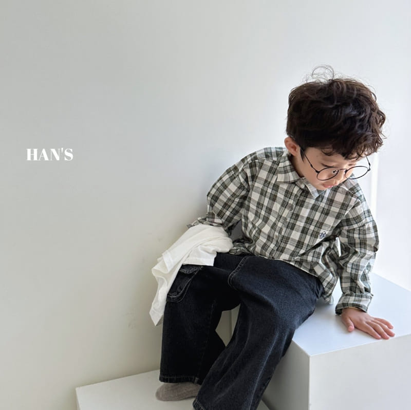 Han's - Korean Children Fashion - #Kfashion4kids - Manbo Check Shier - 7