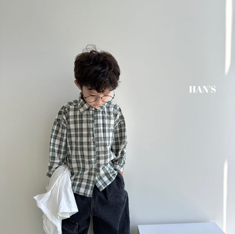 Han's - Korean Children Fashion - #fashionkids - Manbo Check Shier - 3