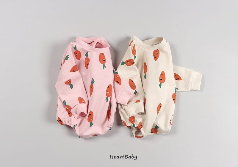 Heart Baby - Korean Baby Fashion - #babyclothing - Carrot Bodysuit