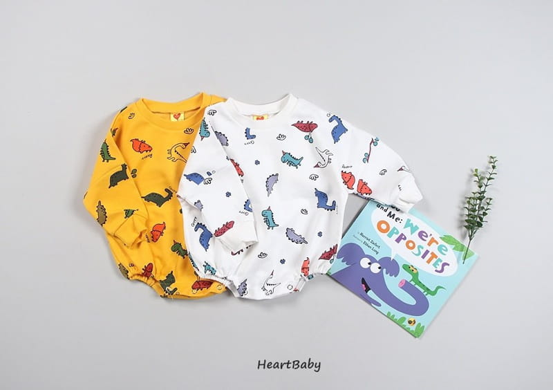 Heart Baby - Korean Baby Fashion - #babyfashion - Dino Bodysuit