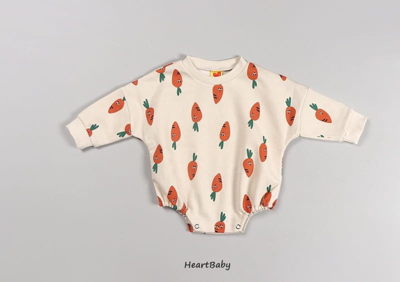 Heart Baby - Korean Baby Fashion - #babyfever - Carrot Bodysuit - 3