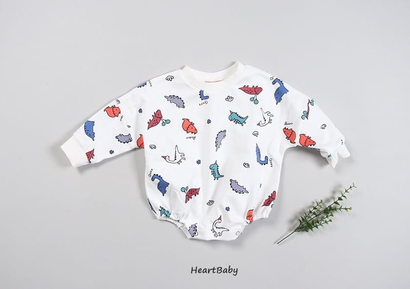 Heart Baby - Korean Baby Fashion - #babyfever - Dino Bodysuit - 2