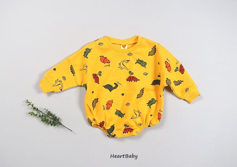 Heart Baby - Korean Baby Fashion - #babygirlfashion - Dino Bodysuit - 3