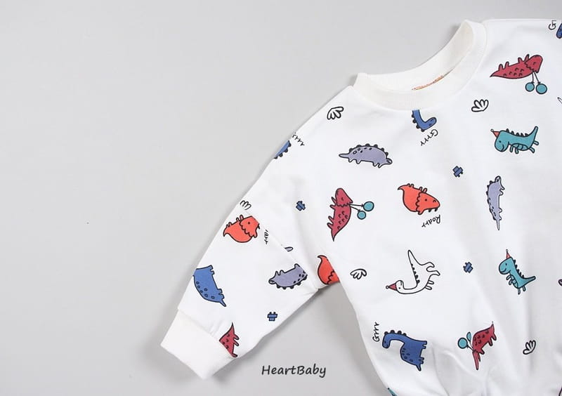 Heart Baby - Korean Baby Fashion - #babygirlfashion - Dino Bodysuit - 4