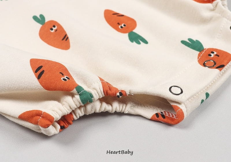 Heart Baby - Korean Baby Fashion - #babyoutfit - Carrot Bodysuit - 8