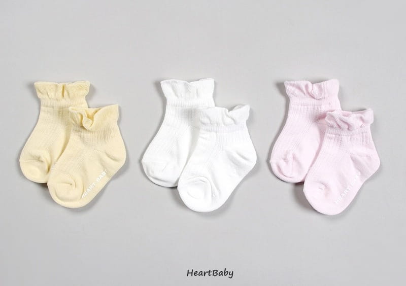 Heart Baby - Korean Children Fashion - #designkidswear - Ruffle Sneakers Socks Set - 6