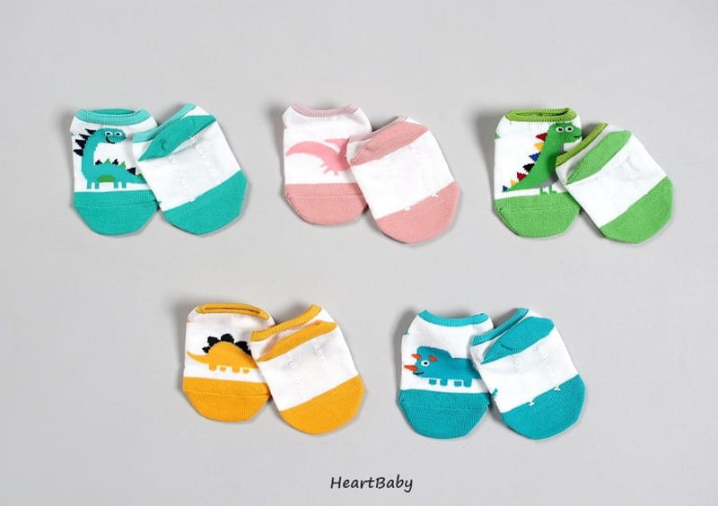 Heart Baby - Korean Children Fashion - #discoveringself - Dino Socks Set - 3