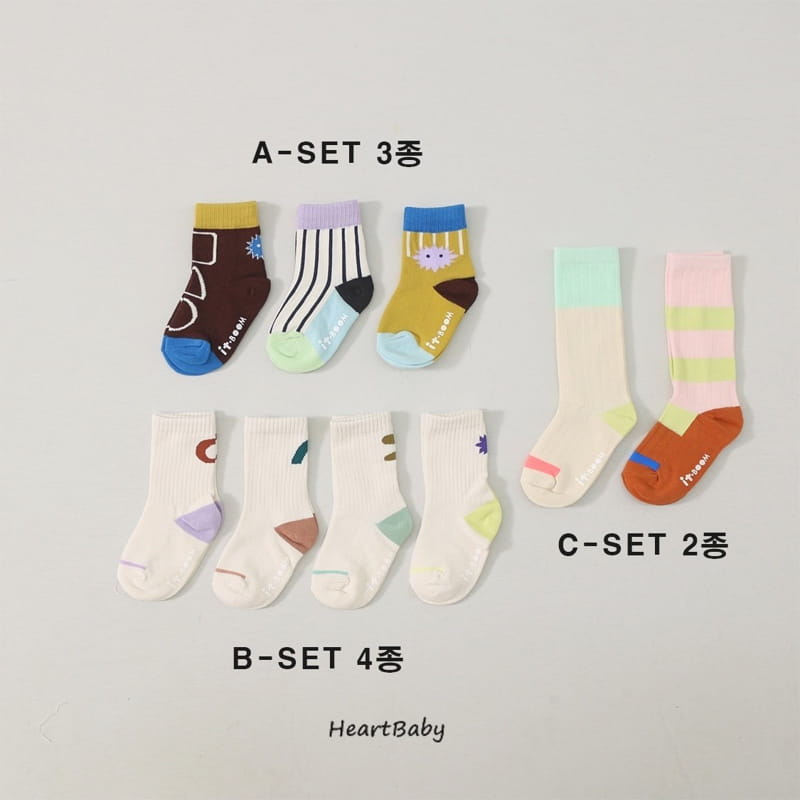 Heart Baby - Korean Children Fashion - #kidsstore - C Paint Socks Set - 5