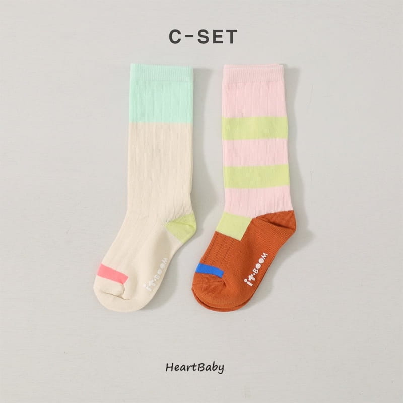 Heart Baby - Korean Children Fashion - #kidzfashiontrend - C Paint Socks Set - 6