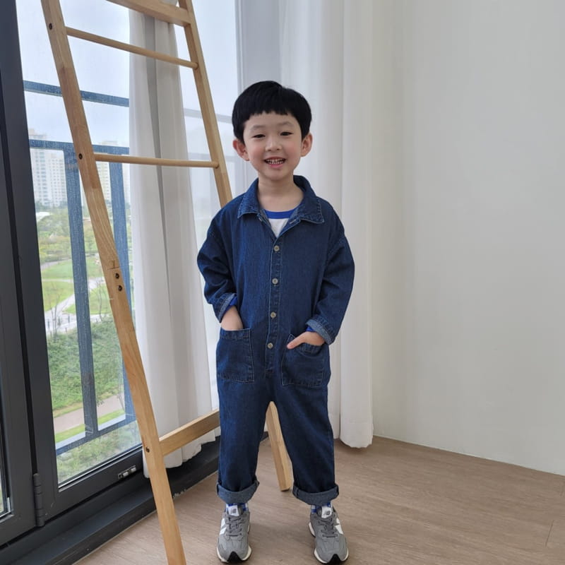 Heart Baby - Korean Children Fashion - #magicofchildhood - Denim Pocket Jumpsuit - 10