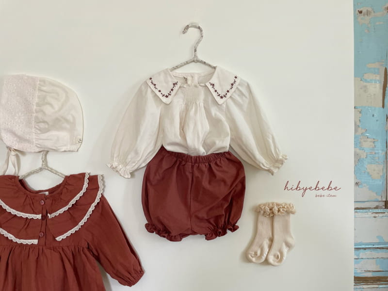 Hi Byebebe - Korean Baby Fashion - #babyboutique - Flua Embrodiery Top Bottom Set - 3