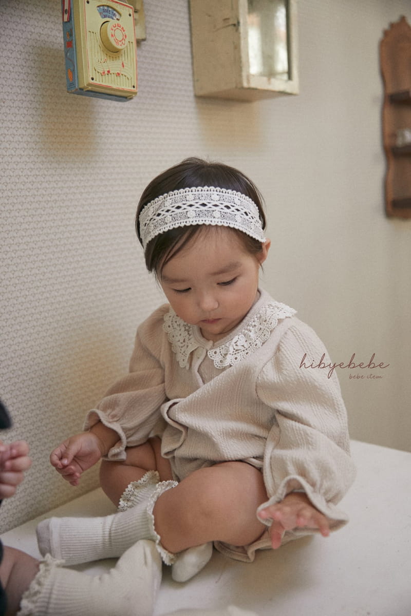 Hi Byebebe - Korean Baby Fashion - #babyfever - Lace Collar Top Bottom Set - 7