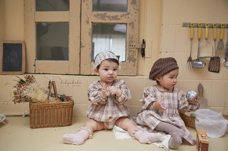 Hi Byebebe - Korean Baby Fashion - #babyoninstagram - Mishell Check One-piece - 6