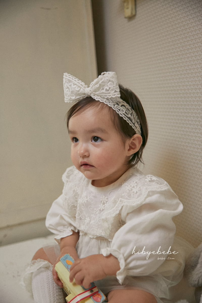 Hi Byebebe - Korean Baby Fashion - #babyootd - Flower Mesh One-piece Bodysuit - 2