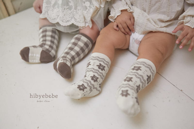 Hi Byebebe - Korean Baby Fashion - #babyoutfit - Bear Socks Set - 2