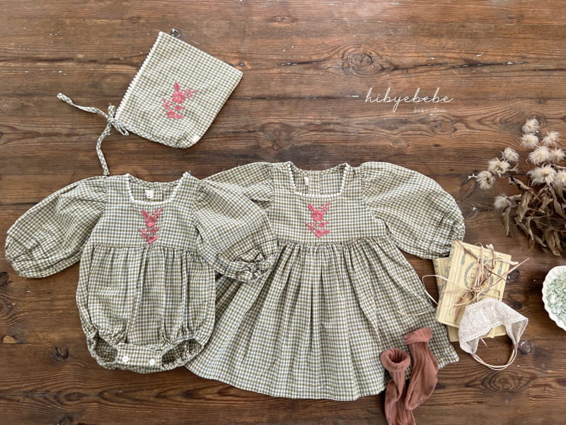 Hi Byebebe - Korean Baby Fashion - #babyootd - Bell Check Bodysuit - 4