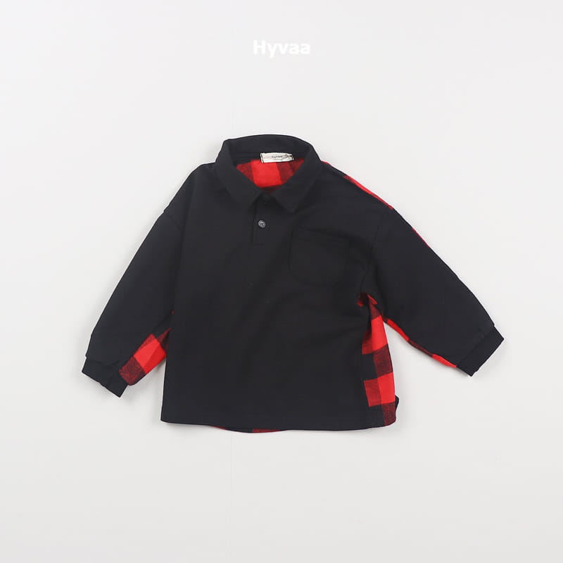 Hyvaa - Korean Children Fashion - #kidzfashiontrend - Half Check Tee - 4