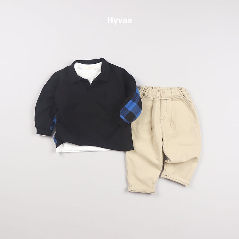 Hyvaa - Korean Children Fashion - #childofig - Half Check Tee - 10