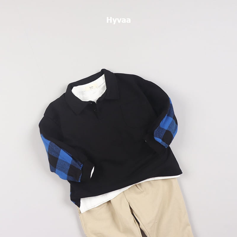 Hyvaa - Korean Children Fashion - #childofig - Half Check Tee - 9