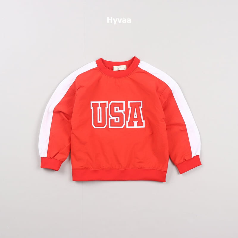 Hyvaa - Korean Children Fashion - #kidzfashiontrend - Multi USA Sweatshirt - 6