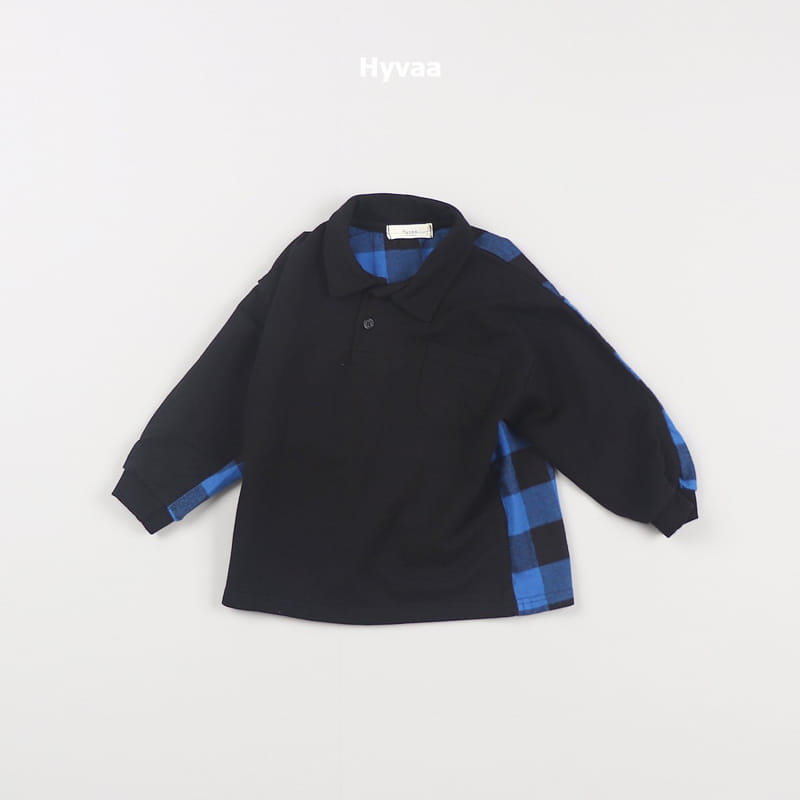 Hyvaa - Korean Children Fashion - #littlefashionista - Half Check Tee - 5