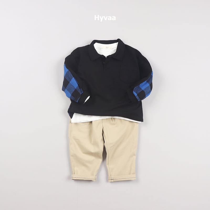 Hyvaa - Korean Children Fashion - #prettylittlegirls - Half Check Tee - 8