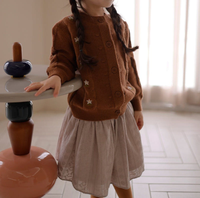 Isis - Korean Children Fashion - #designkidswear - Twist Flower Cardigan - 4