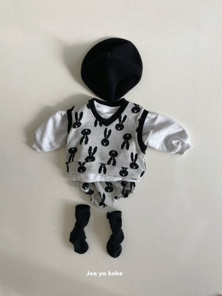 Jeaya & Mymi - Korean Baby Fashion - #onlinebabyshop - Bunny Vest Bloomer Set - 4