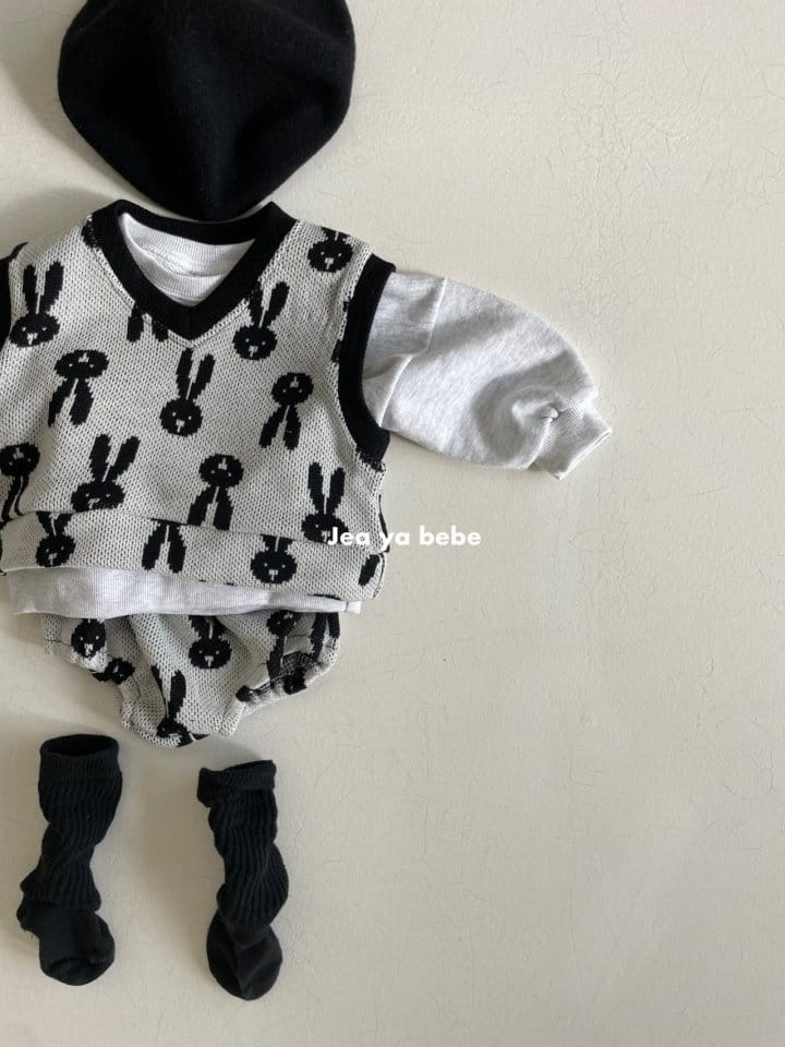 Jeaya & Mymi - Korean Baby Fashion - #babyboutique - Bunny Vest Bloomer Set - 5