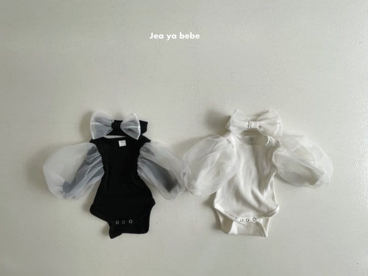 Jeaya & Mymi - Korean Baby Fashion - #babyfever - Swan Bodysuit with Rubbon Hairband